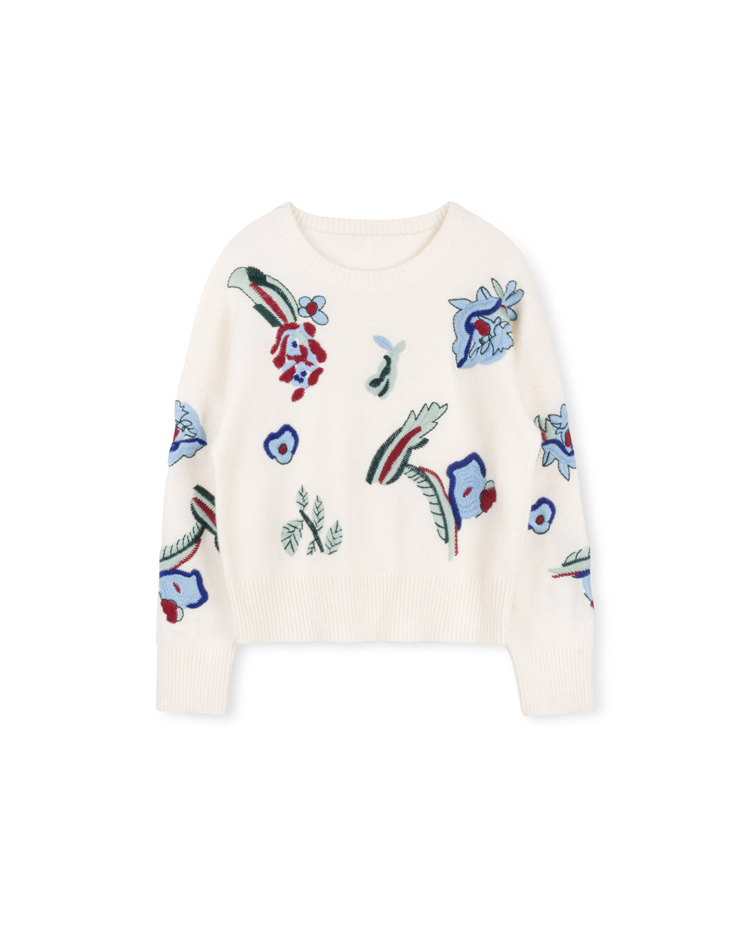 Embroidered Knit Sweater