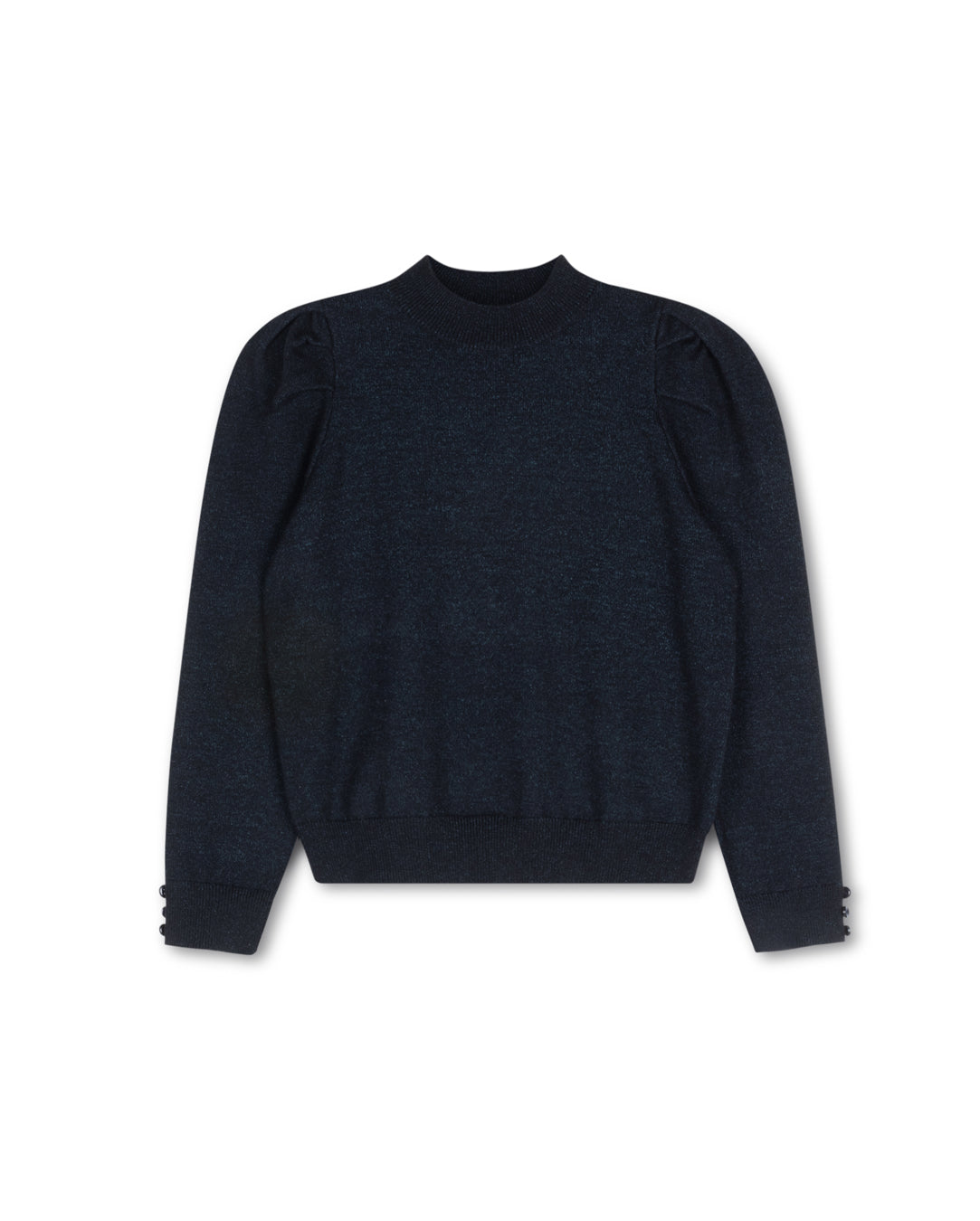 Puff Sleeve Button Cuff Sweater