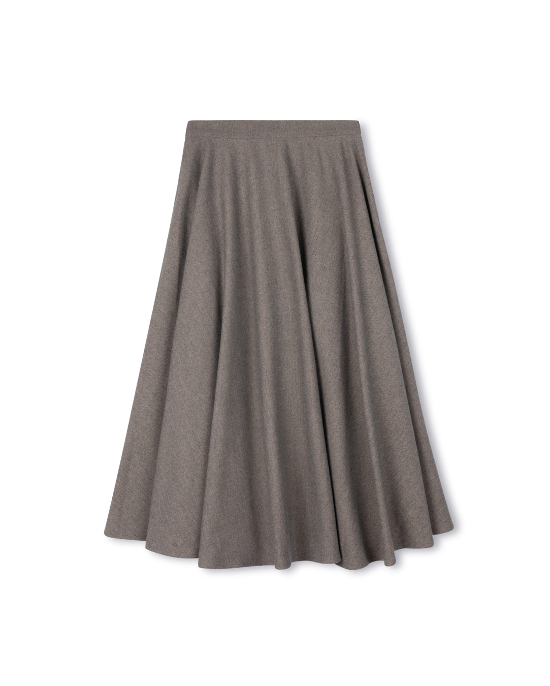 Wool Paneled Midi Skirt