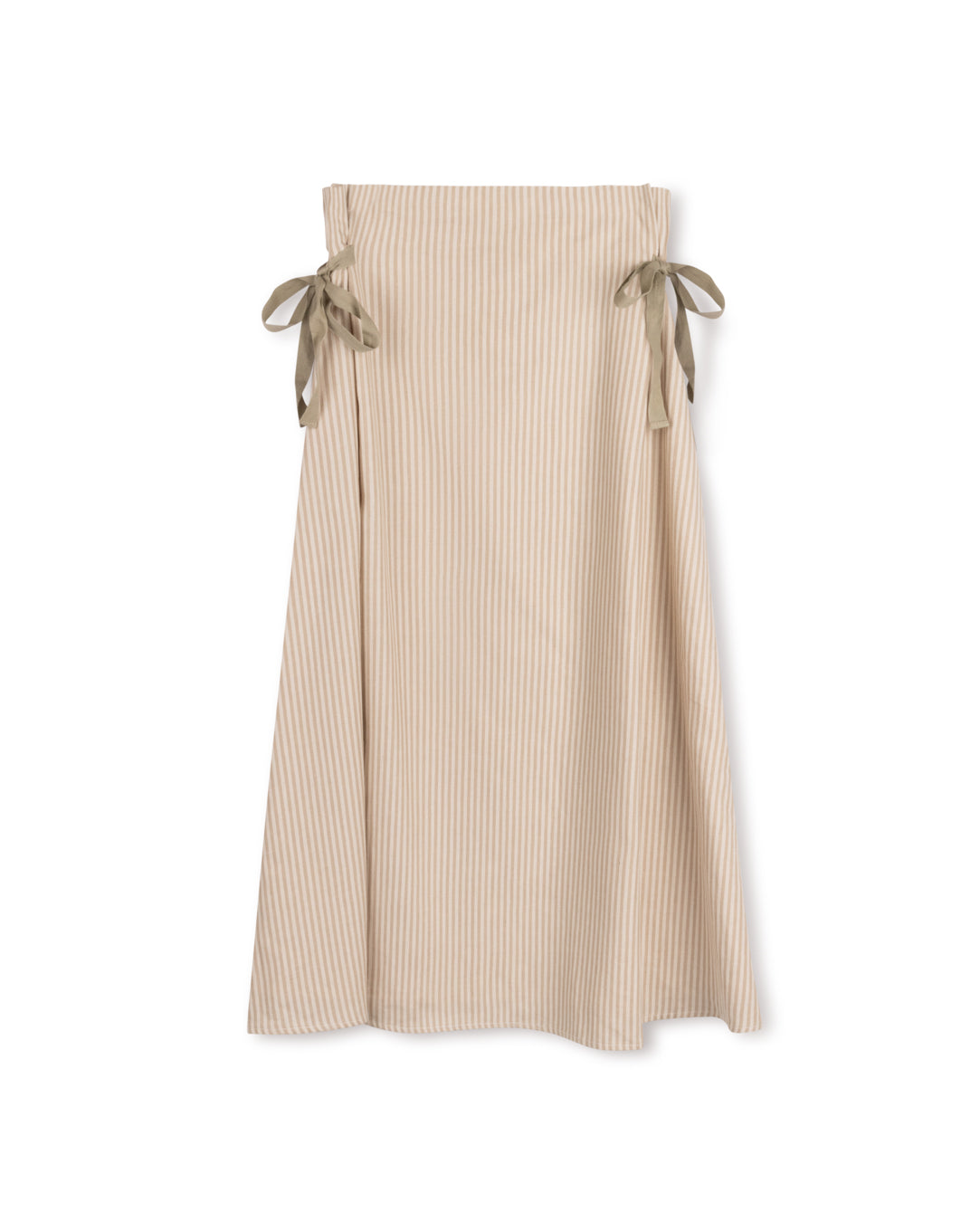 Side Gathered Midi Skirt