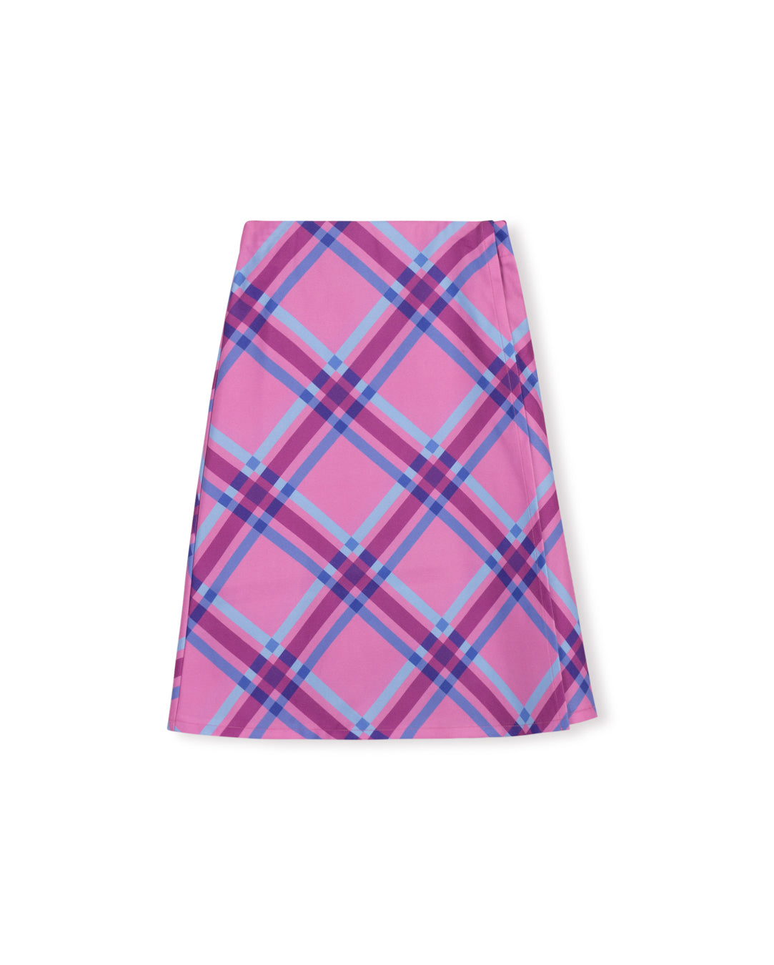 Can Plaid Check Wrap Skirt