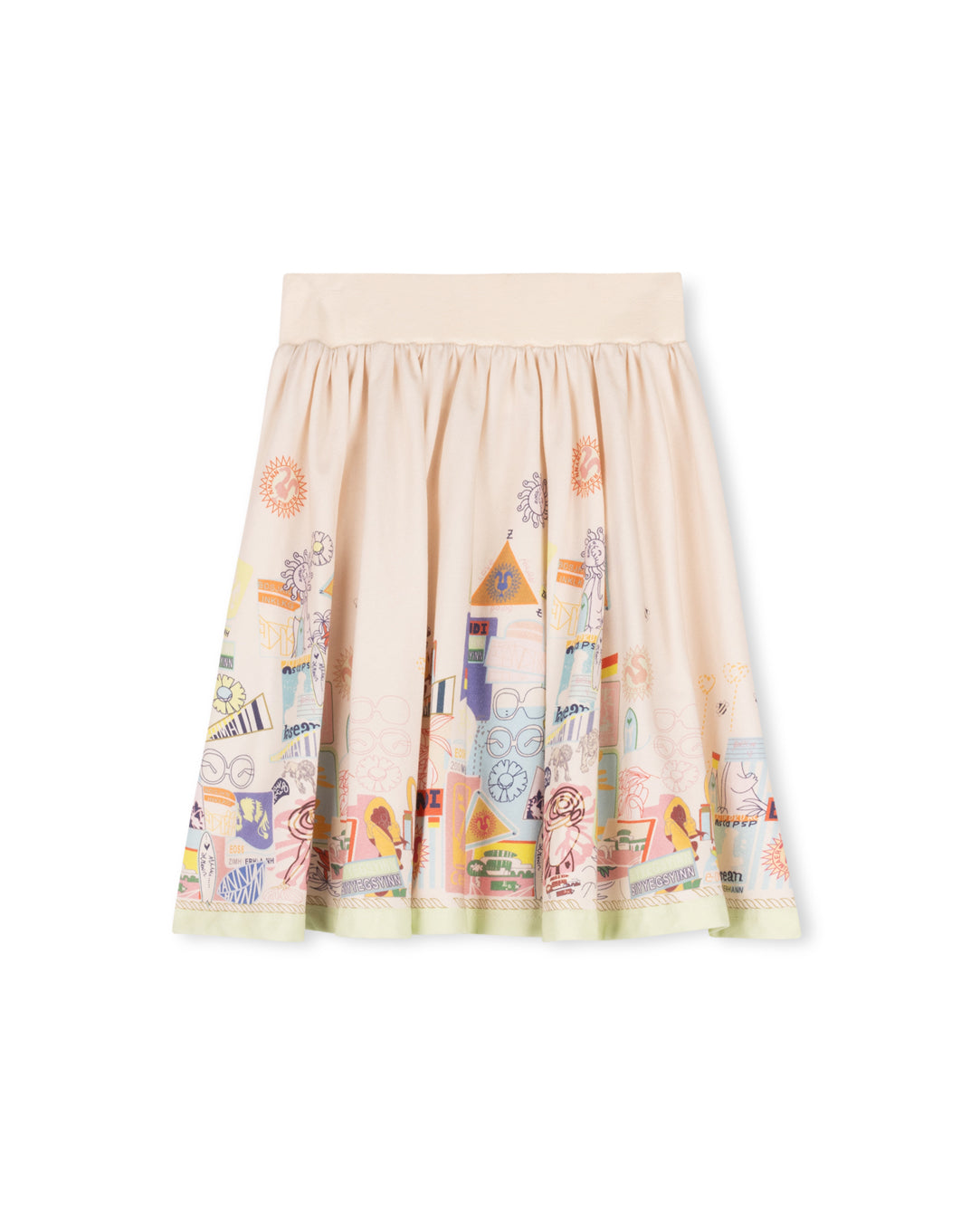 Patch Detailed A-line Skirt