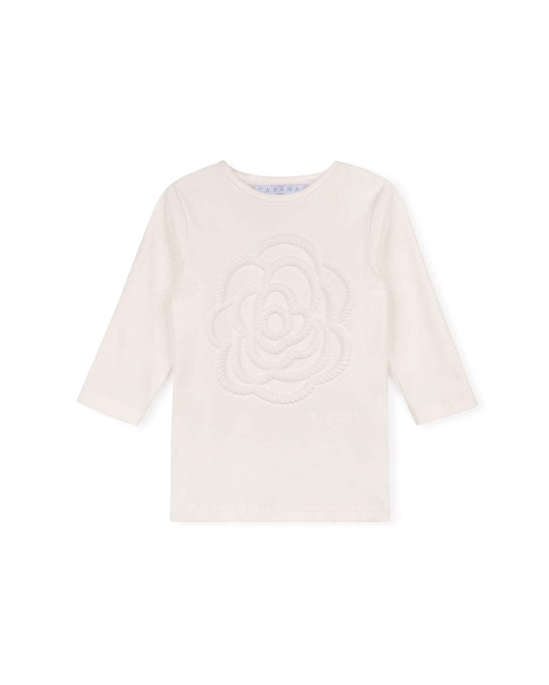 Flower Embossed T-Shirt