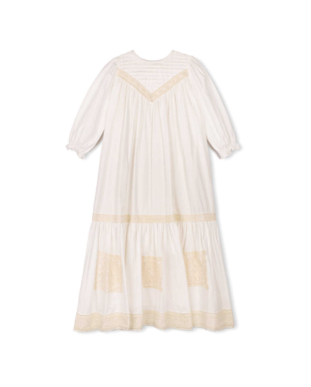 Linen Full Pleated Chest Dress