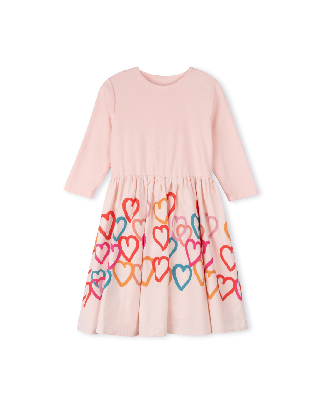 T-Shirt Dress With Printed Hearts