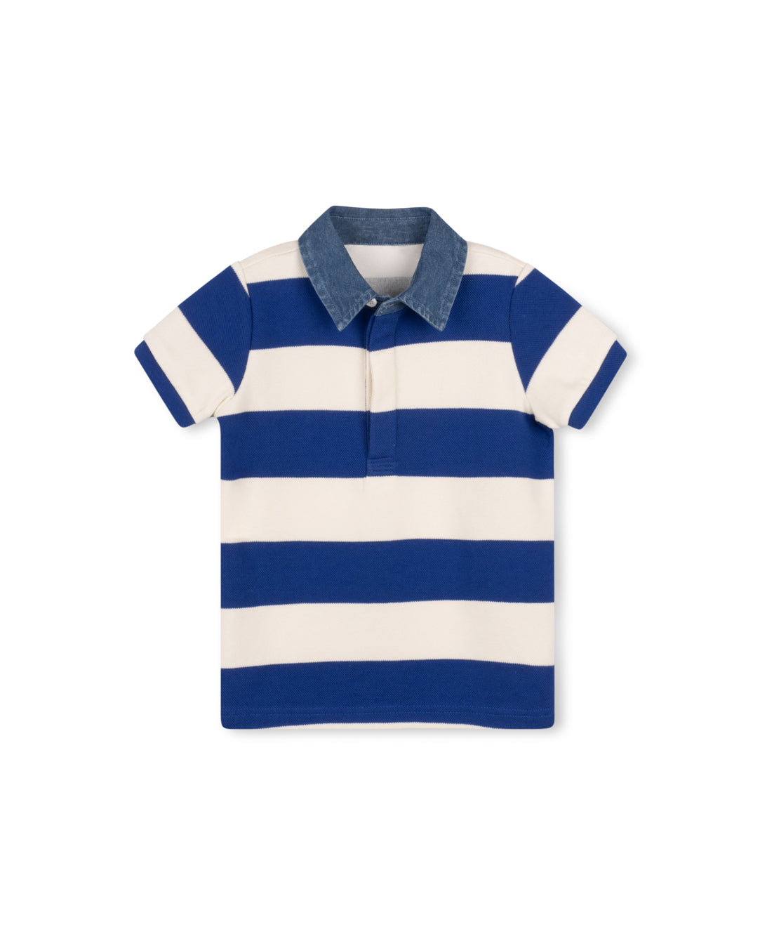 Pier Denim Collar SS Striped Polo