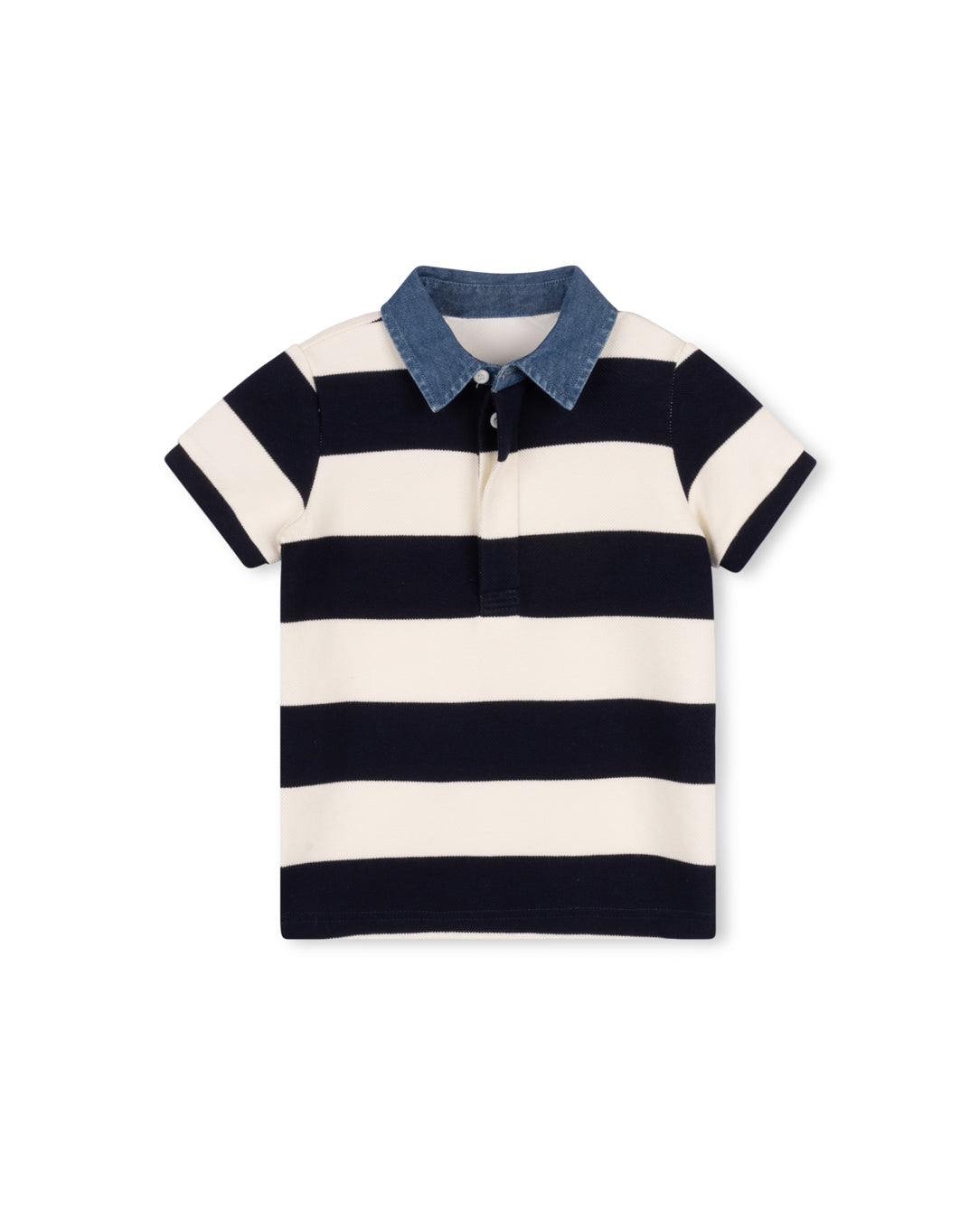 Pier Denim Collar SS Striped Polo