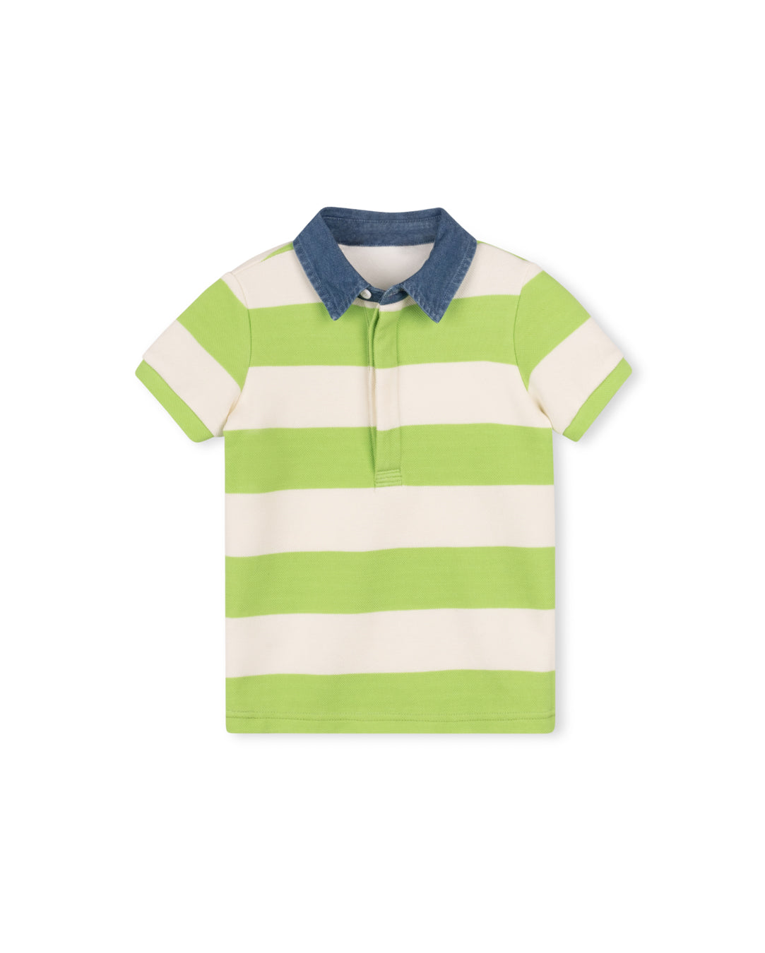 Pier Denim Collar SS Striped Polo