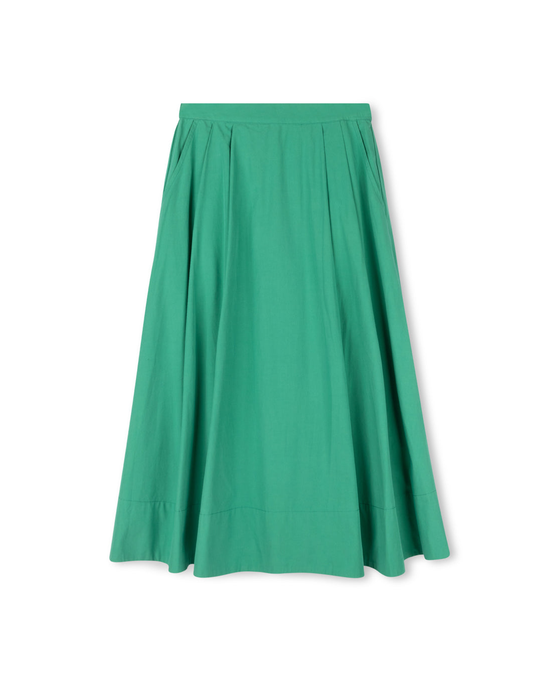 Kelly Poplin Midi Skirt