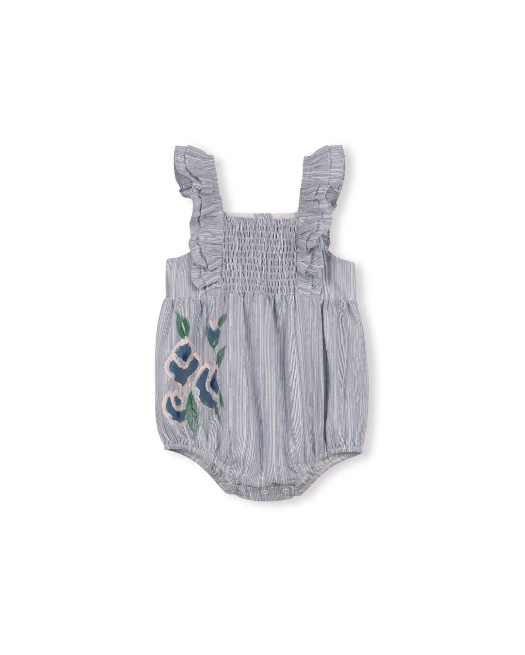 Linen Stripe Girl Romper