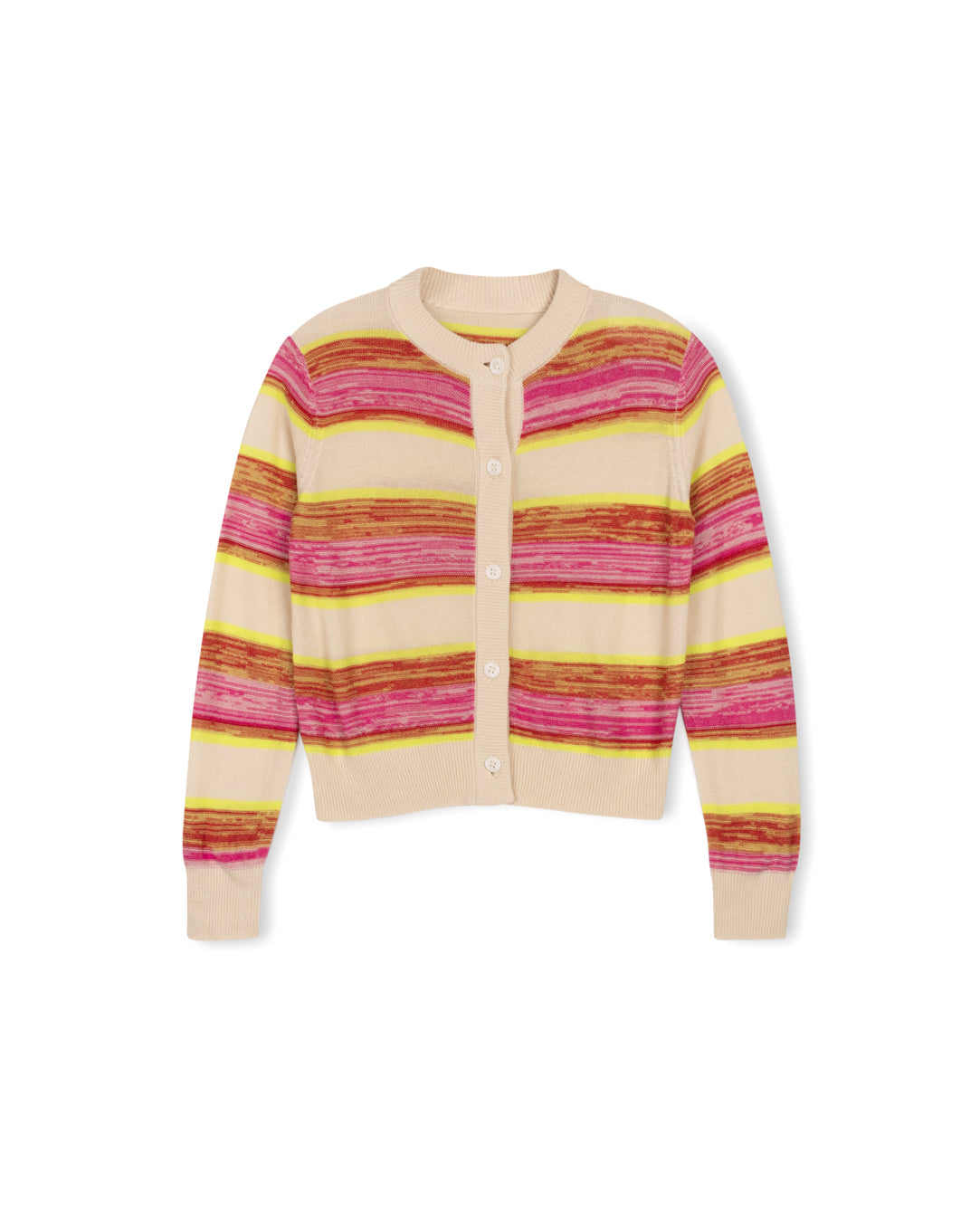 Neon Ombre Stripe Knit Cardigan