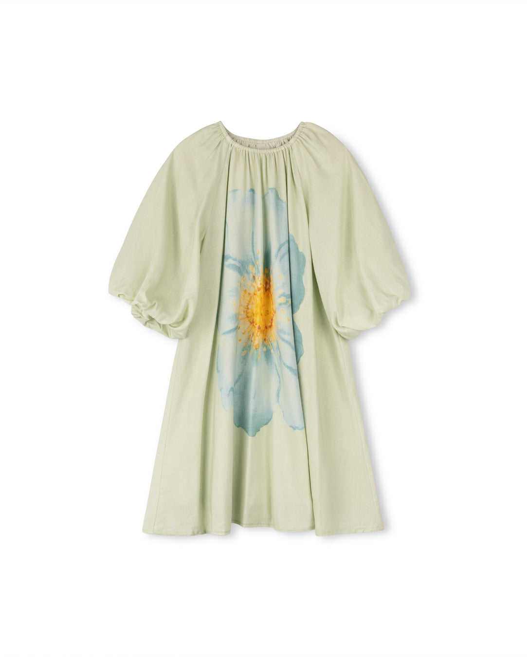 Big Water Color Flower Dress