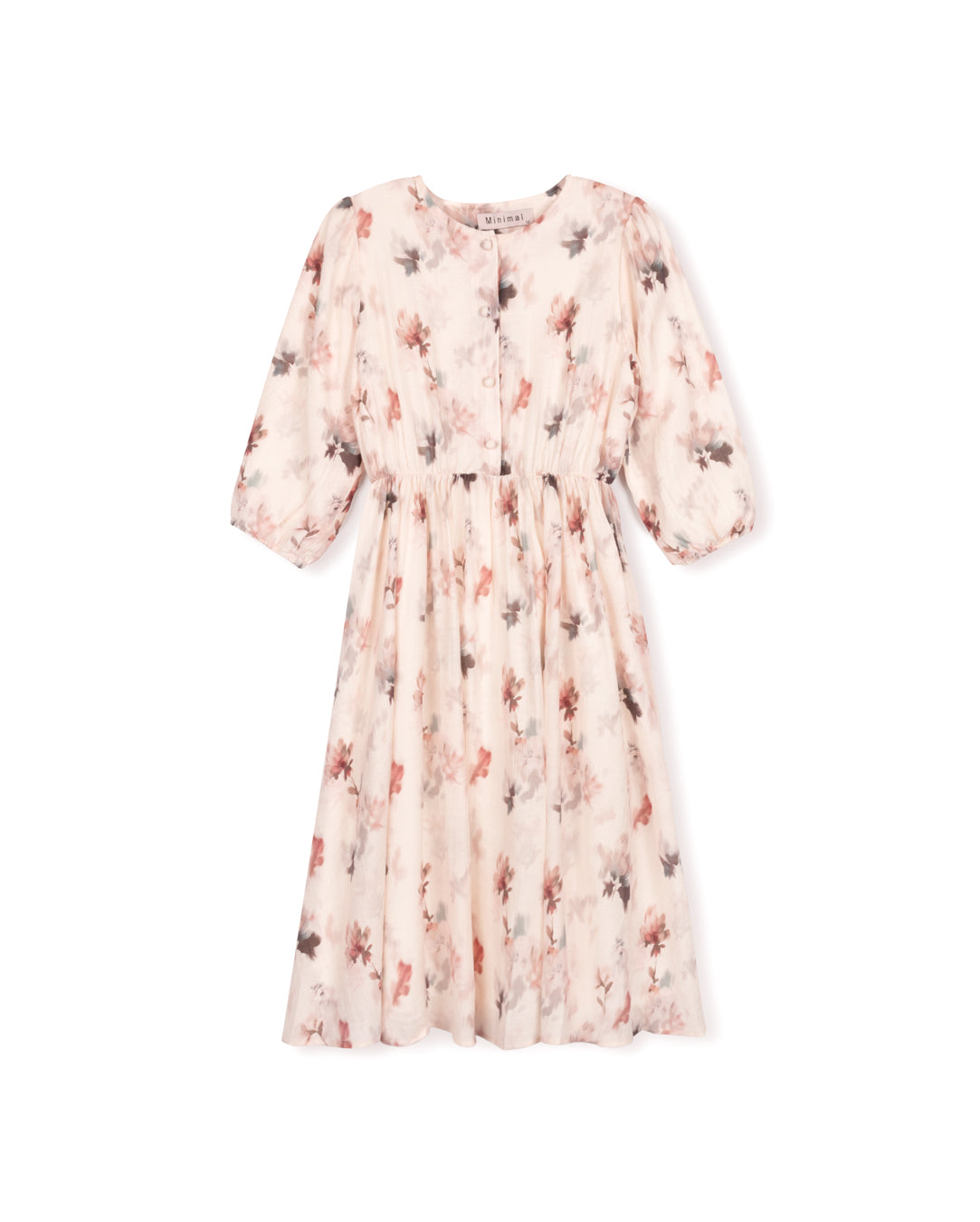 Floral Bubble Sleeve Dress