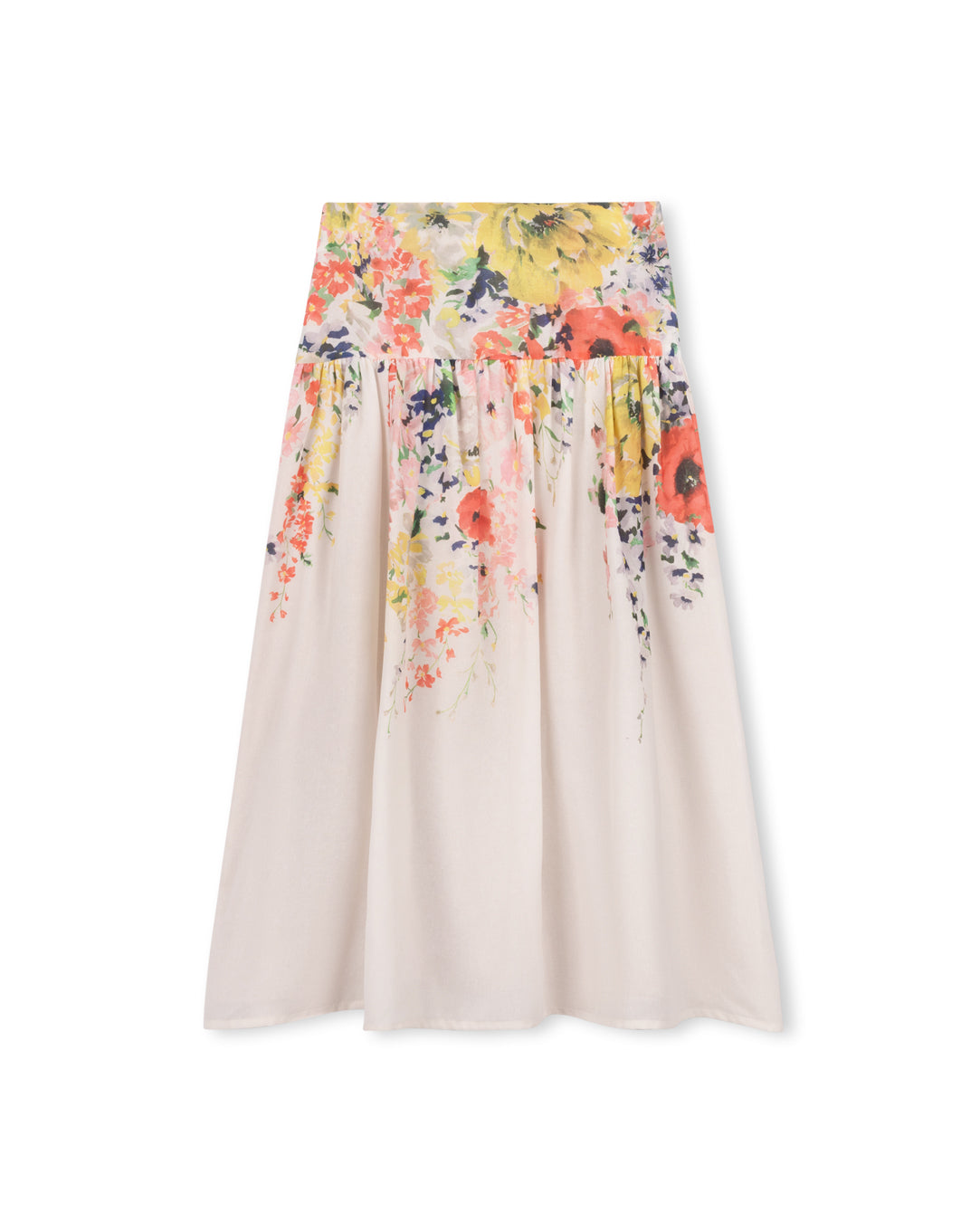 Floral Fade Midi Skirt