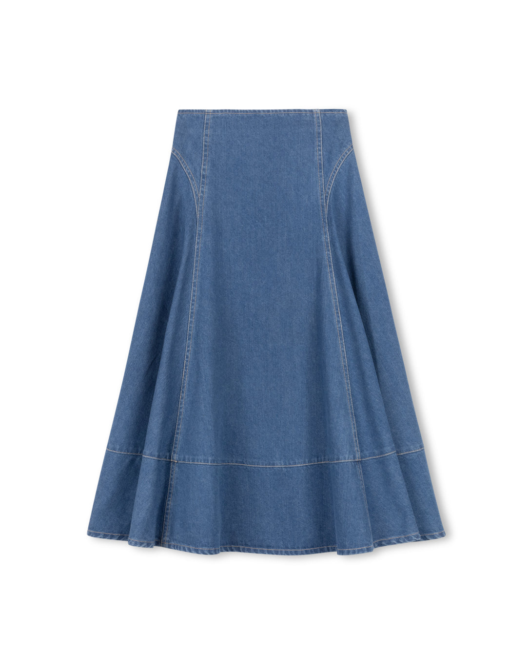 Maxi Denim Stitch Skirt