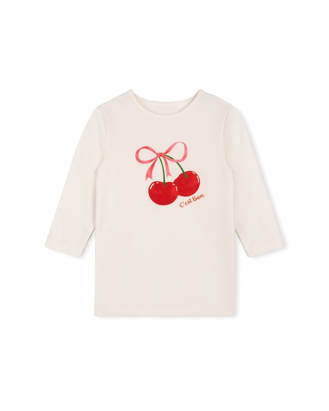 Cherry Bow Print On Tee