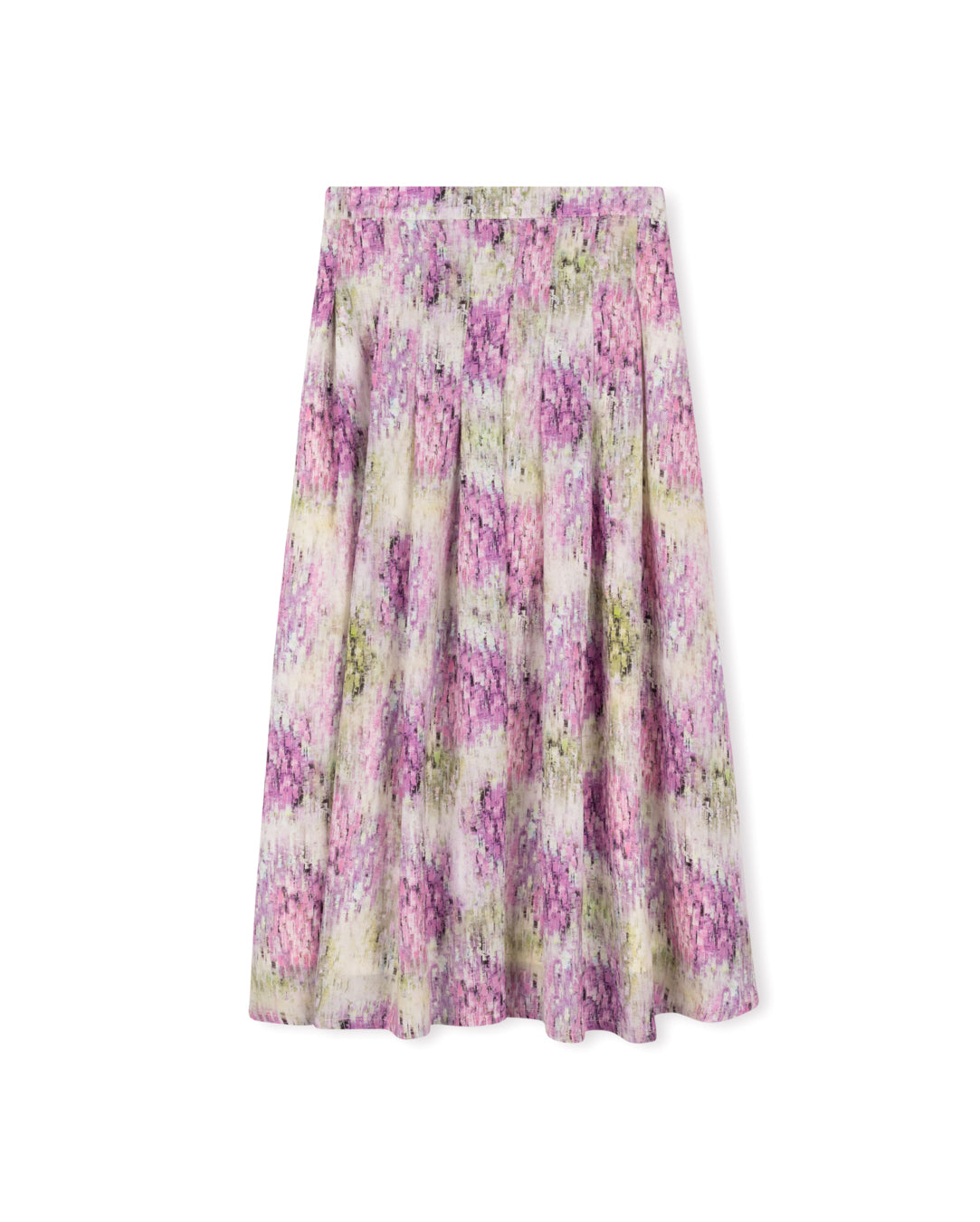 Solo Paneled Brush Stroke Midi Skirt