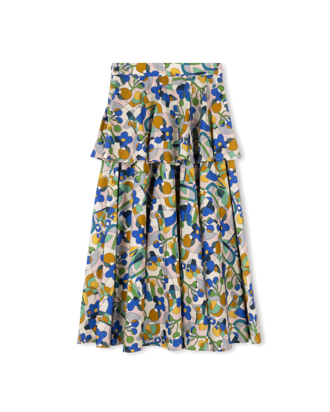 Geometric Floral Skirt