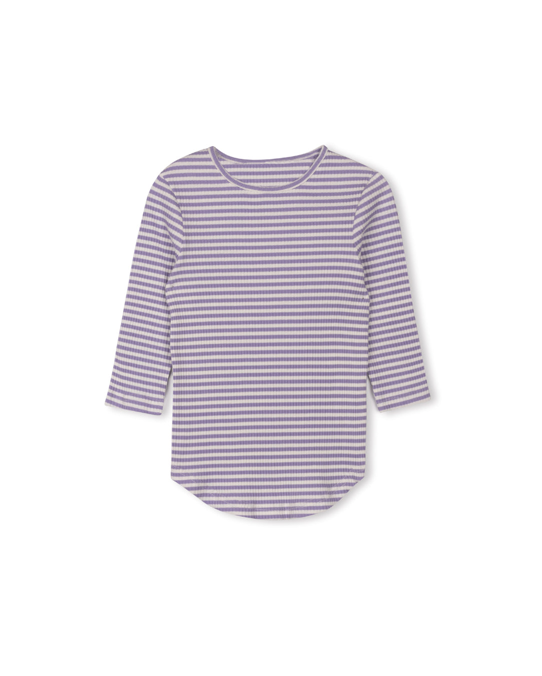 Striped Ribbed Back Seam Tee