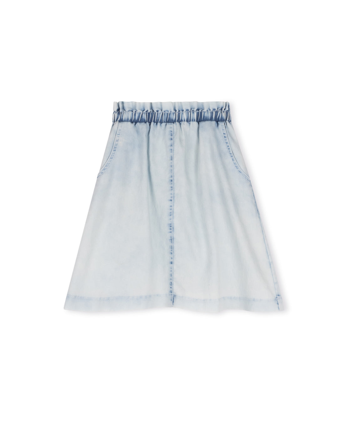 Elastic Waist Denim Skirt