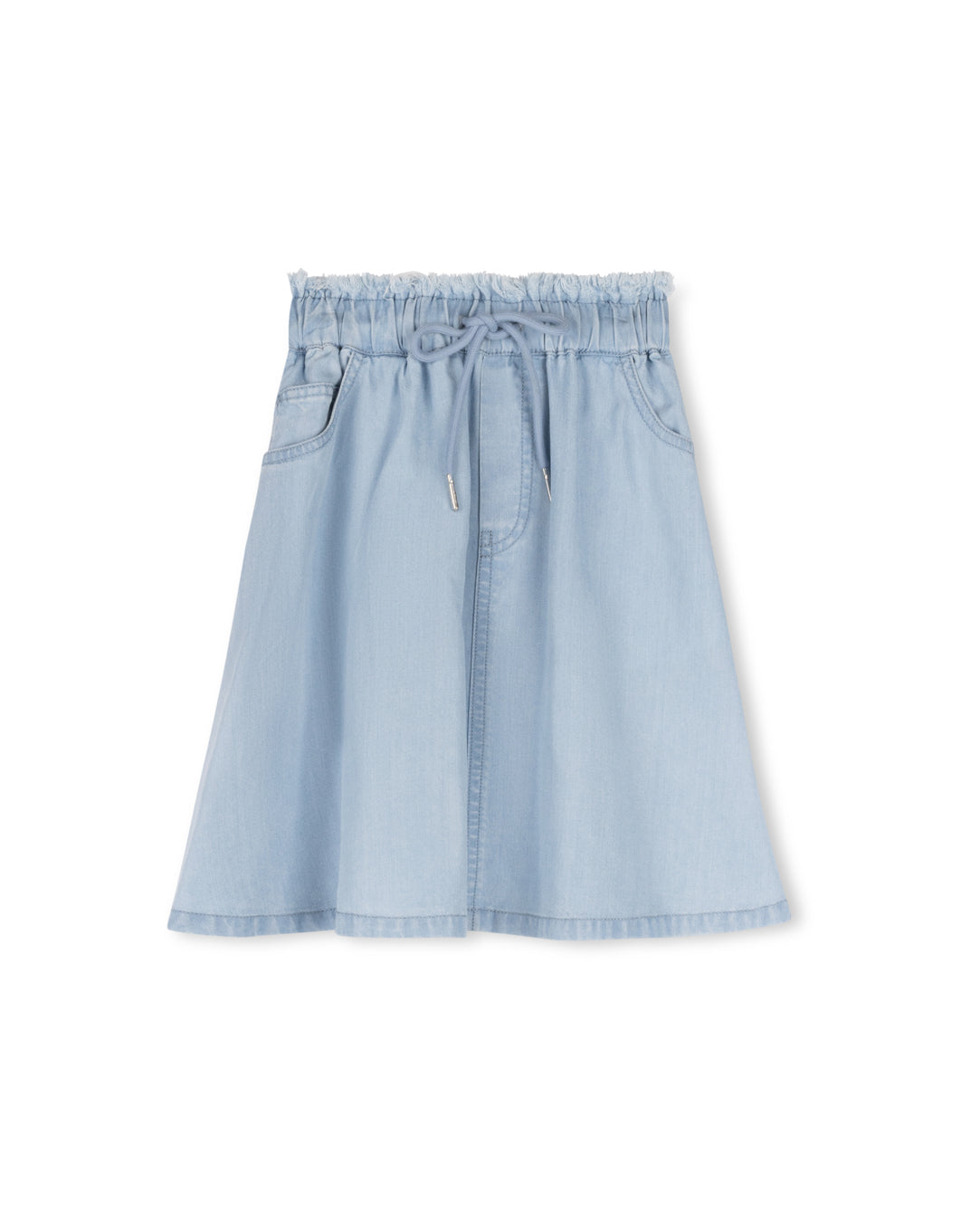 Denim Draw String A-Line Skirt