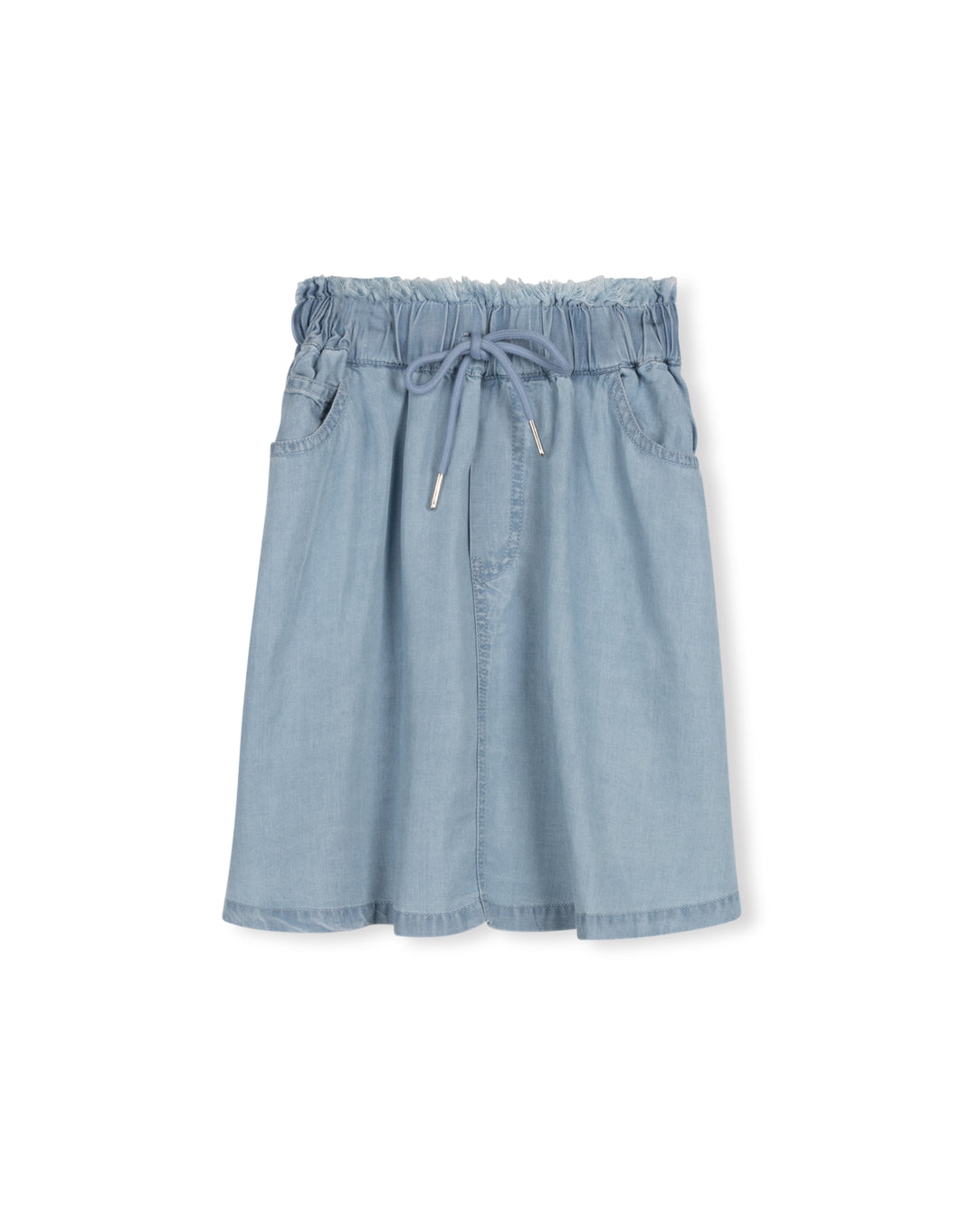 Denim Draw String A-Line Skirt