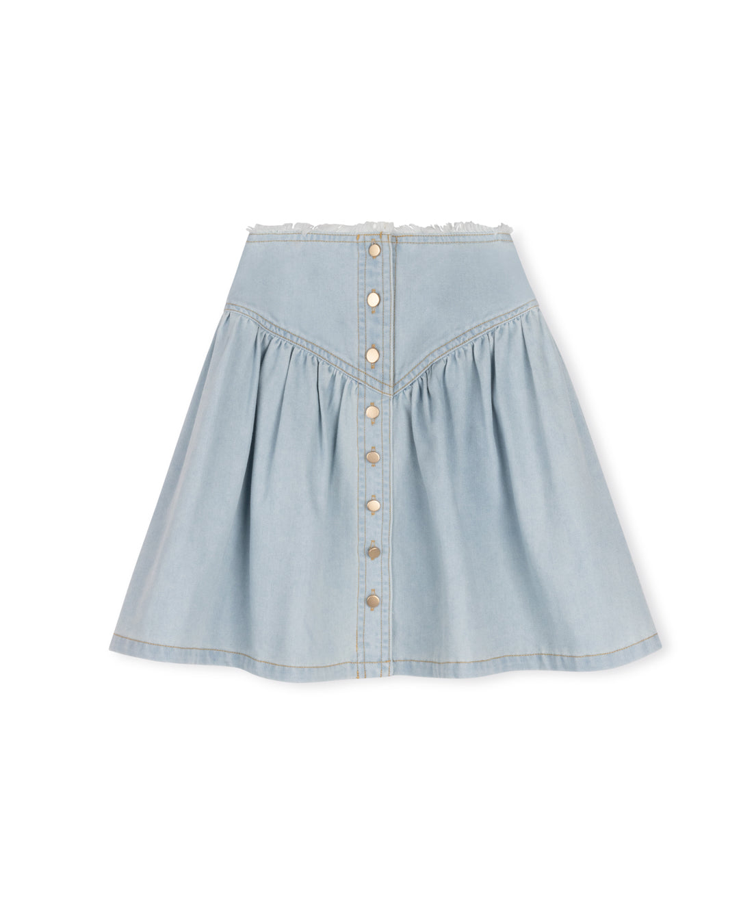 Edge - Frayed Waist Knee Length Skirt