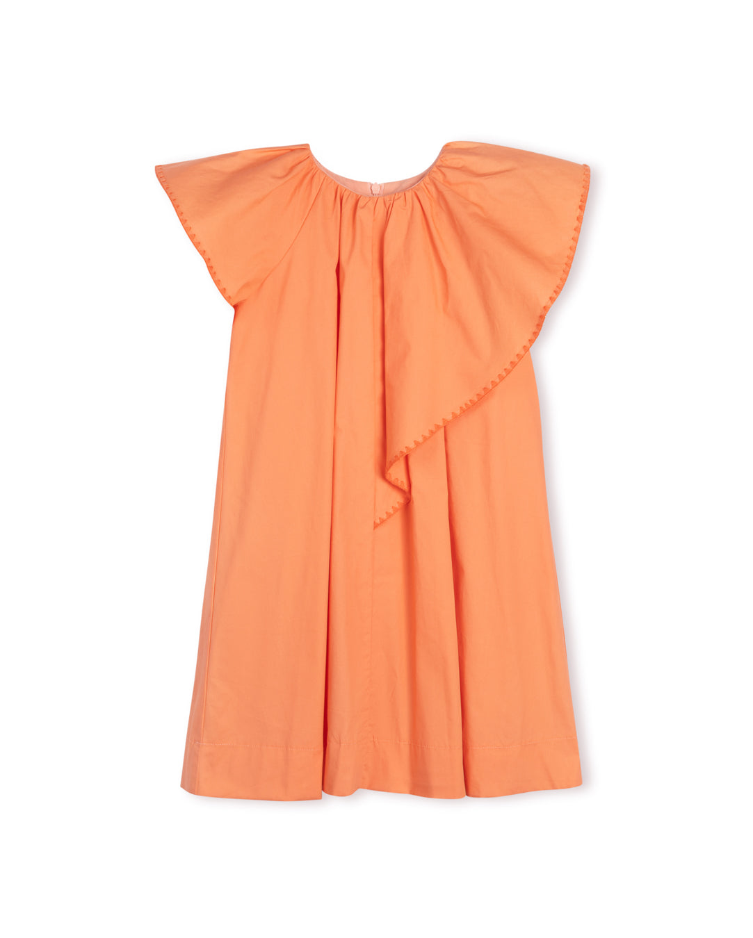 Poplin One Ruffle Shoulder Dress