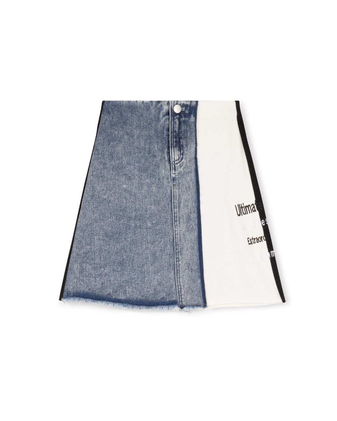 Denim And Sweatshirt Scribble Skirt