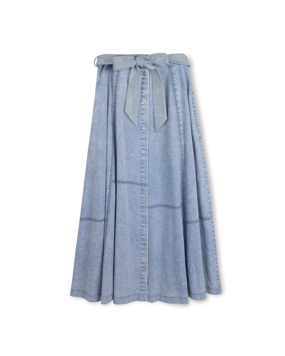 Tencil Seamed Button Down Skirt