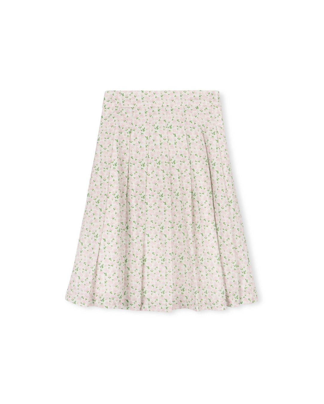 Garden Floral Pleated Midi Skirt