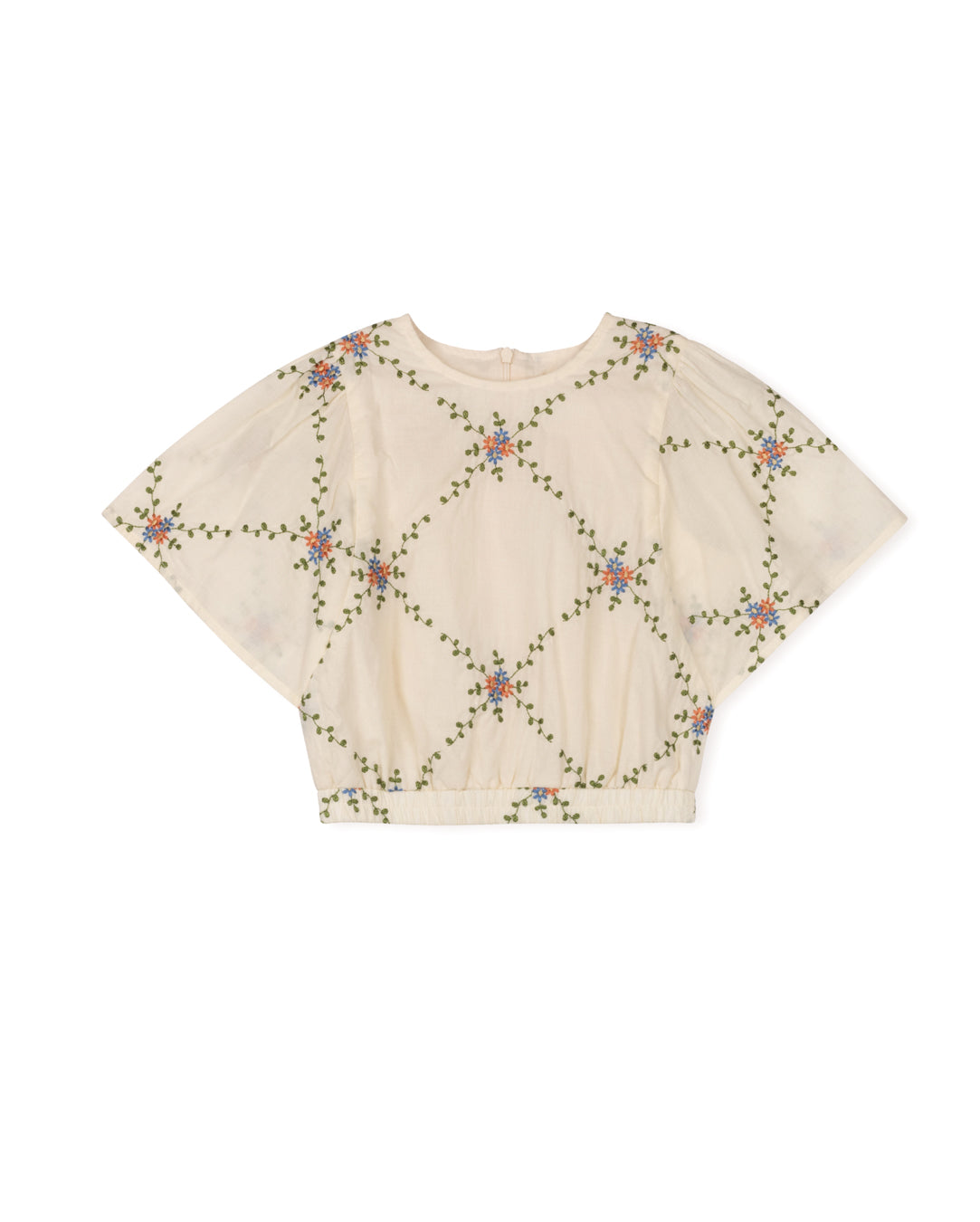 Flower Embroidered Top