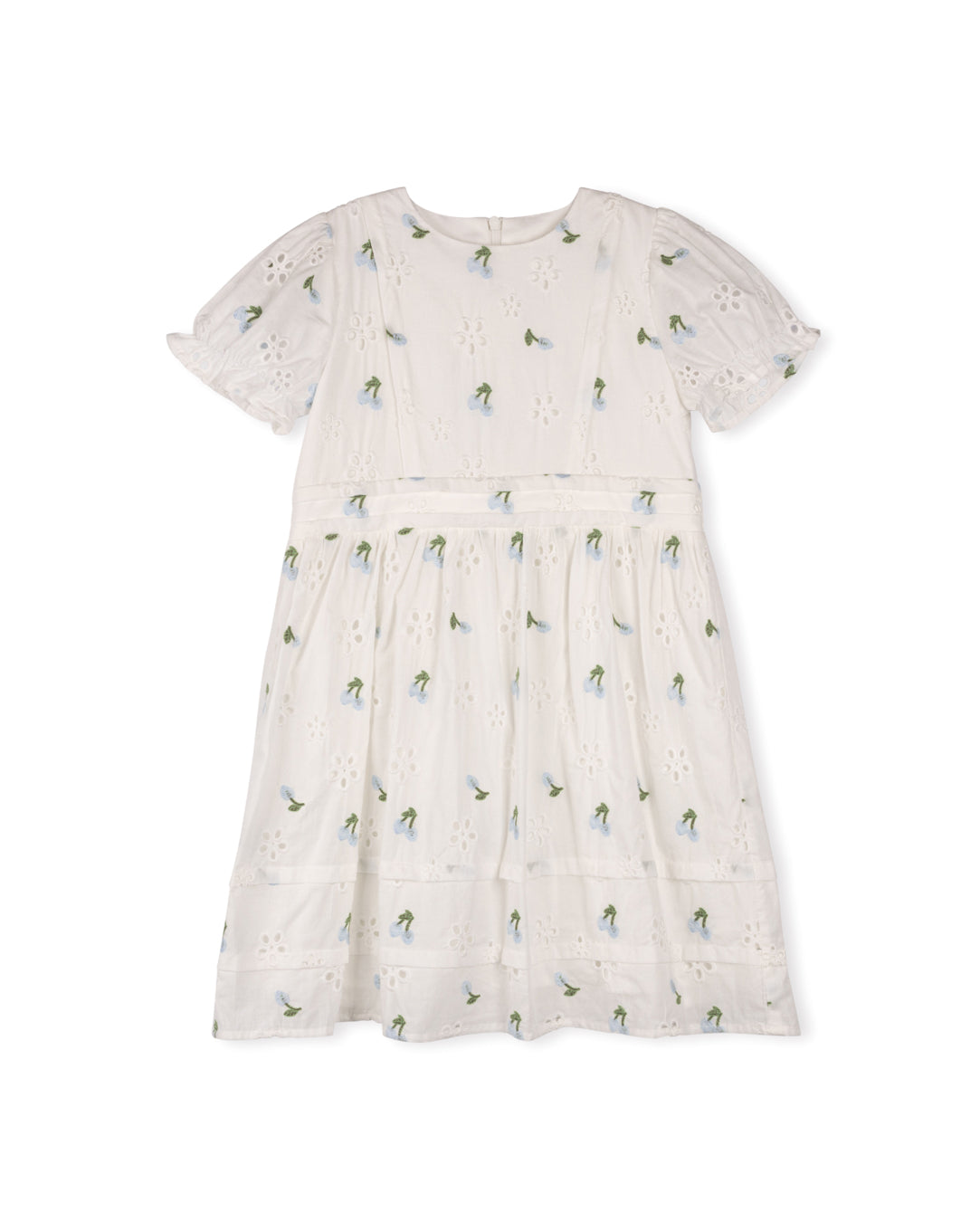 Eyelet And Embroidered Dress