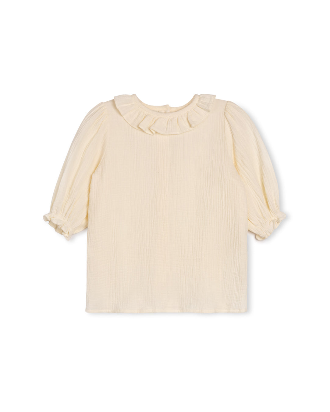 Gauze Ruffle Collar Blouse