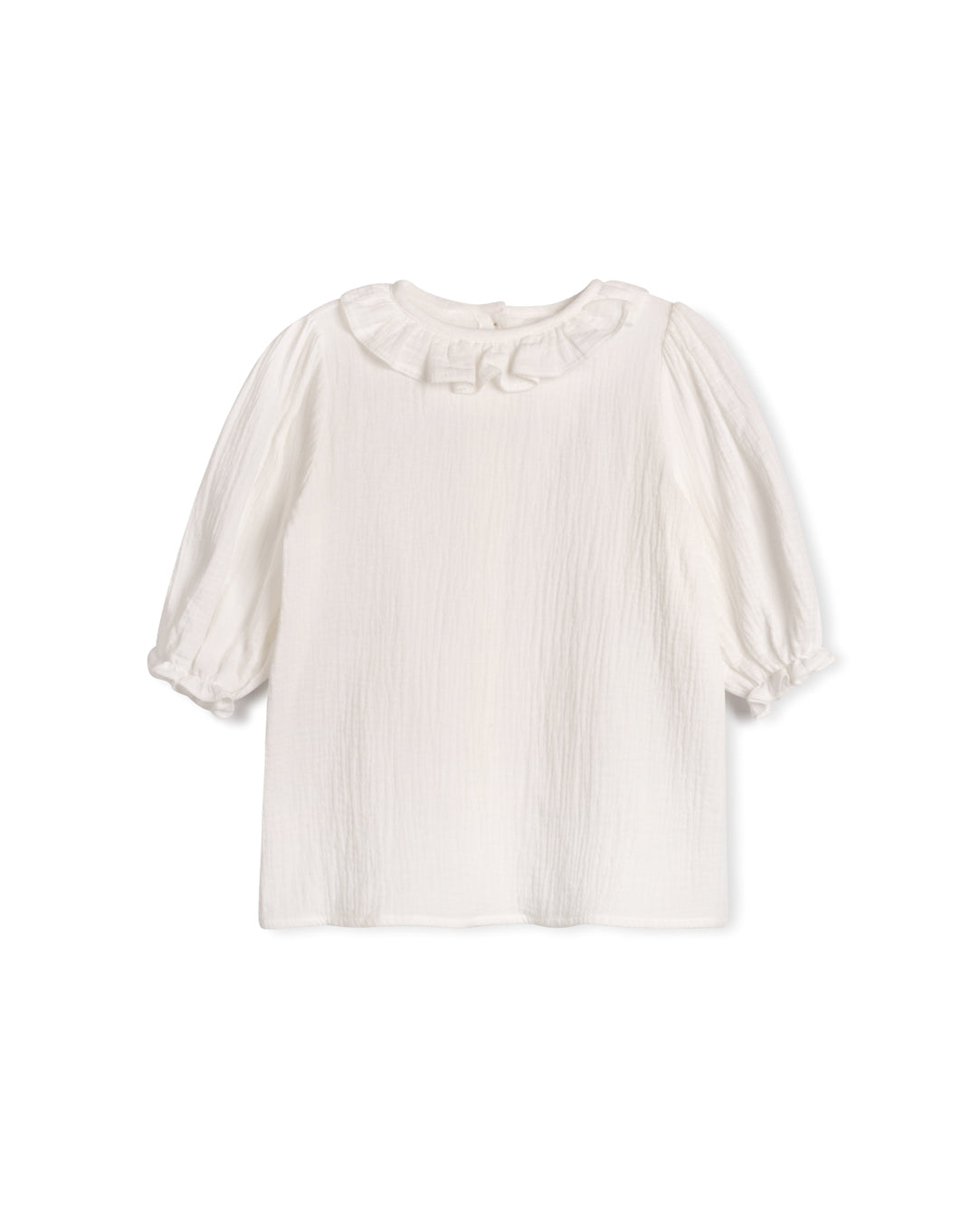 Gauze Ruffle Collar Blouse