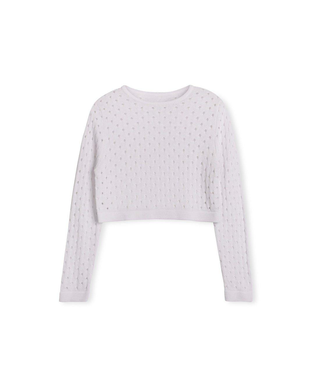 Pointelle Knit Crop Top