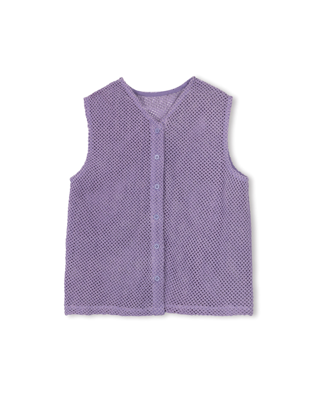 V-Neck Crocheted Vest