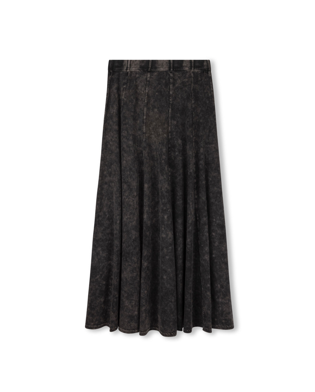 Mineral Wash Paneled Midi Skirt