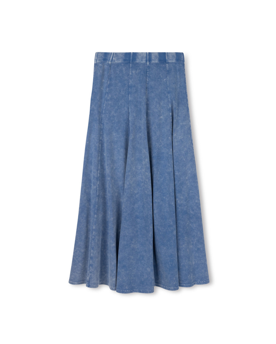 Mineral Wash Paneled Midi Skirt