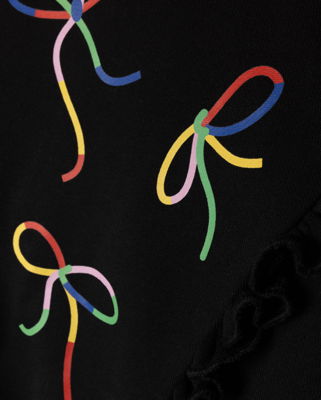 Colorful Bow Sweatshirt Set