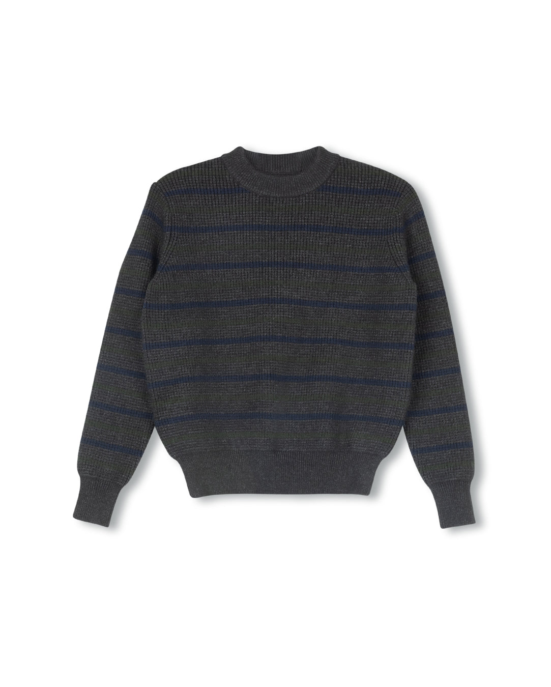 Multi Stripe Waffle Knit Sweater