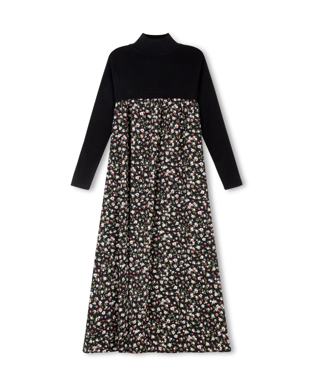Printed Pleated Maxi Robe