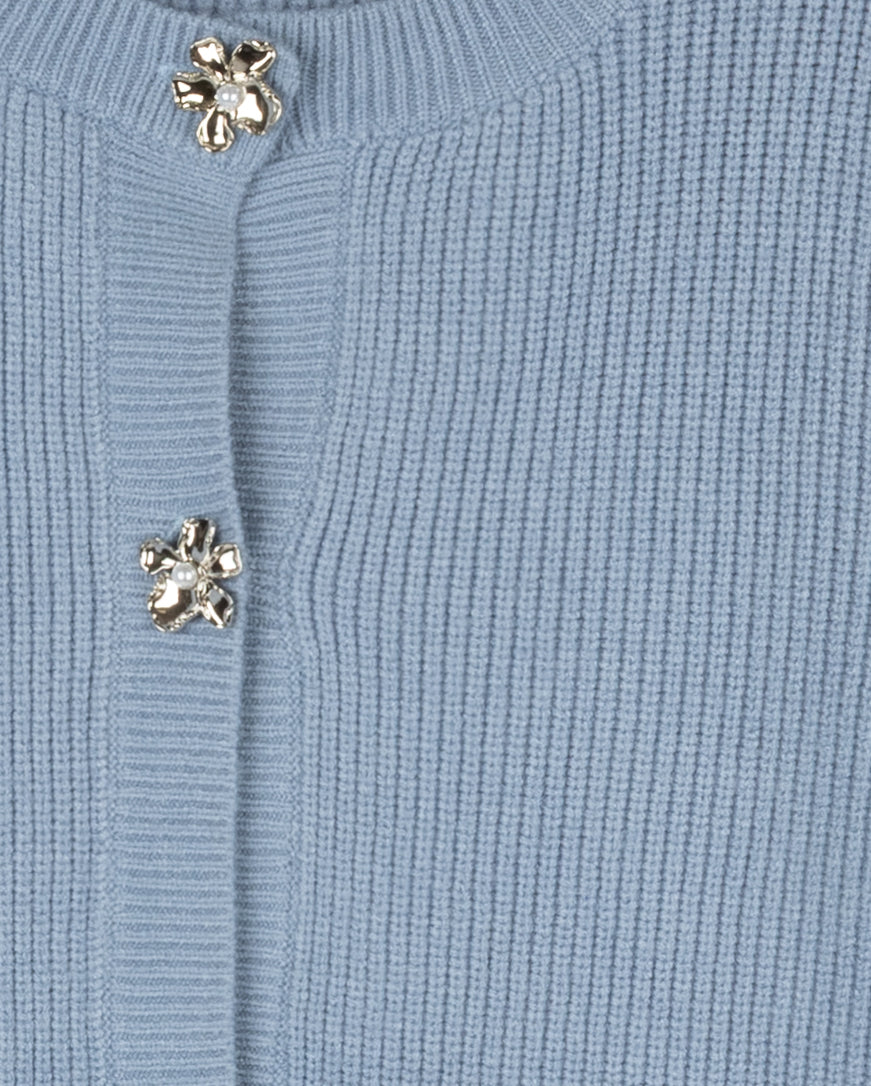 Blason Flower Button Cardigan