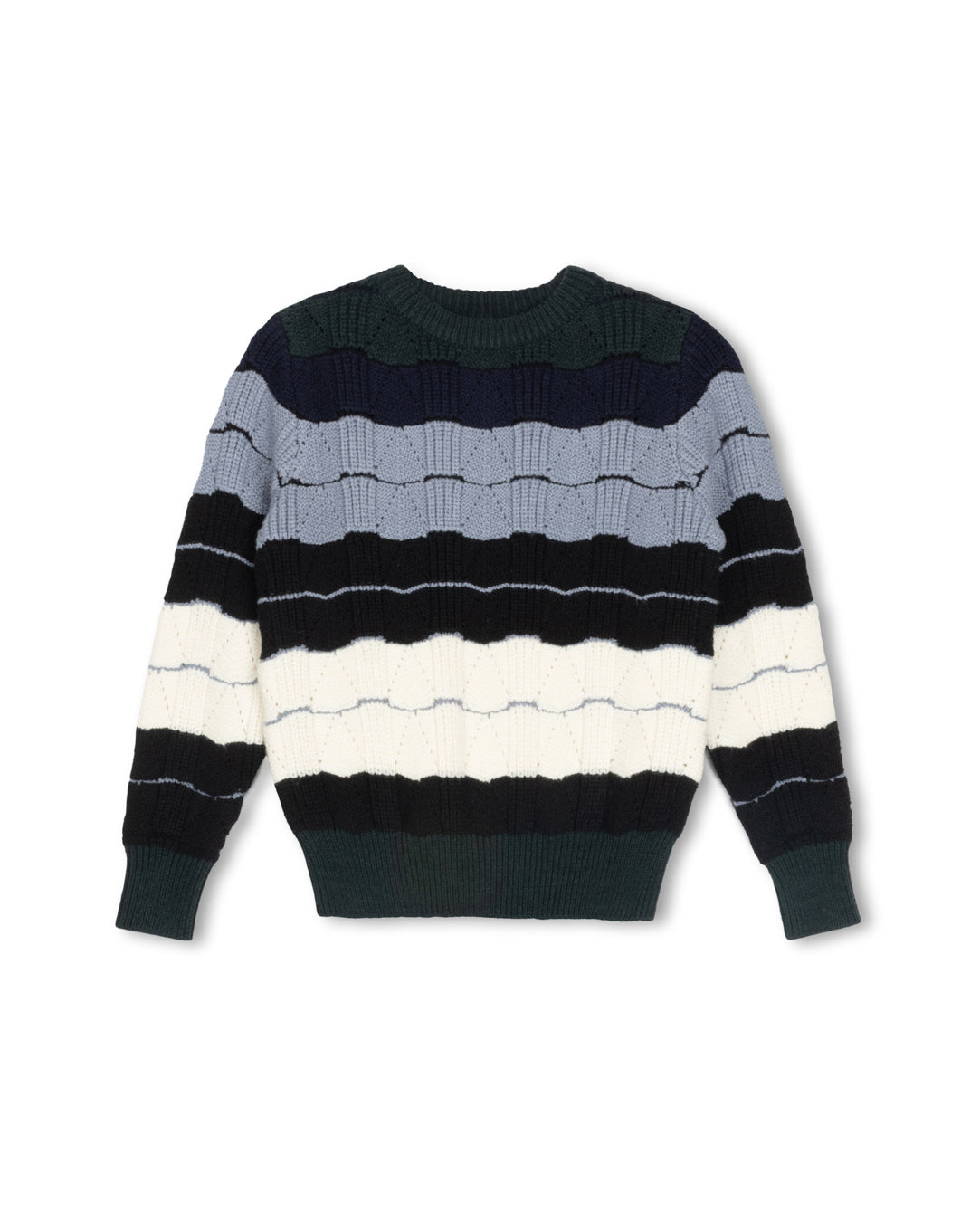Multi Scalloped Knit Sweater