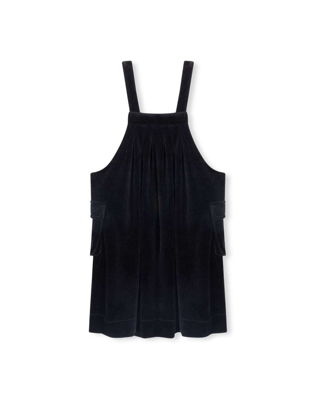 Dorthy Velour Pleated Pocket Jumper