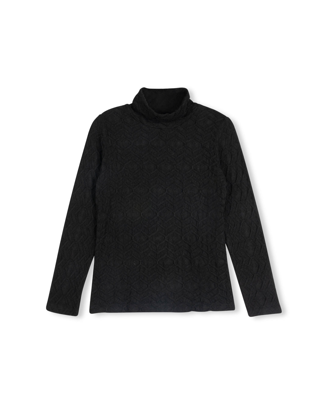 Stretch Chevron Turtleneck