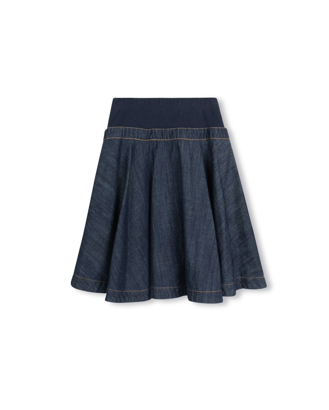 Lenny Ribbed Waist Denim Skirt