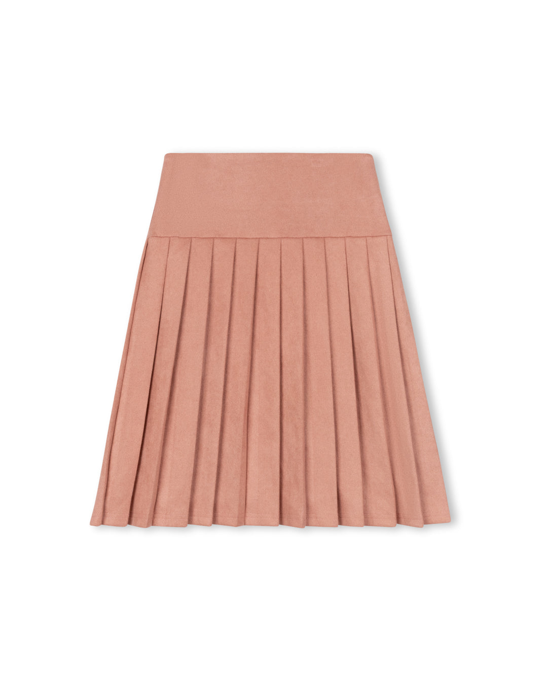 Wool Drop Waist Pleated Skirt