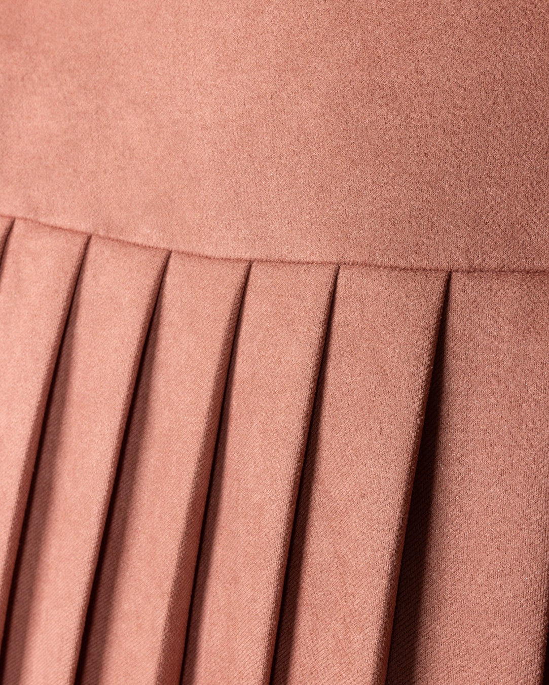 Wool Drop Waist Pleated Skirt