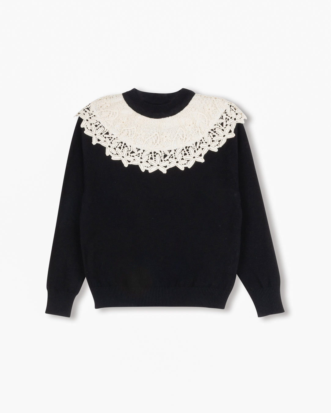 Lace Shoulder Detailed Sweater